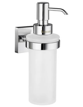 Smedbo House Holder With Frosted Glass Soap Dispenser - Image