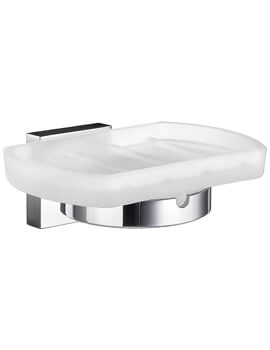 Smedbo House Holder With Frosted Glass Soap Dish - Image