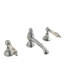 Silverdale Berkeley 3 Tapholes Basin Mixer Tap With Pop-Up Waste