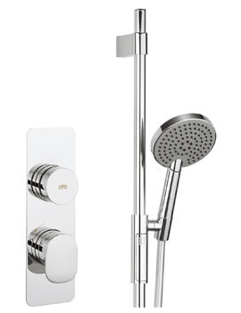 Crosswater Dial Valve 1 Control With Pier Trim And Ethos 3 Mode Shower Handset Chrome - Image