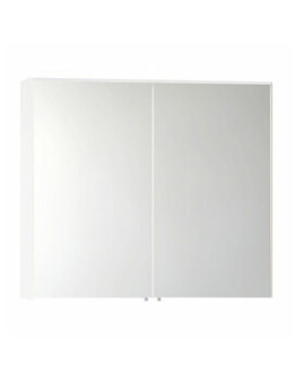 Vitra S50 Classic 1000 x 700mm 2 Door Mirror Cabinet Gloss White - Image