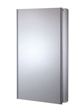 Roper Rhodes Limit 450mm Slimline 1 Door Mirror Cabinet Aluminium - Image