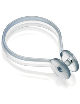 Croydex Button Clear Shower Curtain Ring - Image