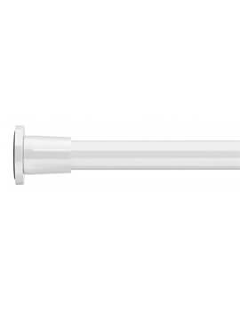 Croydex Telescopic Shower Cubical Curtain Rod White - Image