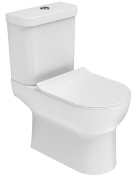 Saneux Air Close Coupled Gloss White WC Pan With Cistern And Soft Close Seat