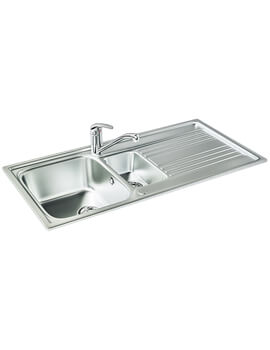 Carron Phoenix Rapid 150 Polished 1.5 Bowl Inset Kitchen Sink - Image