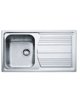 Carron Phoenix Logica 100 Polished 1.0 Bowl Inset Kitchen Sink - Image
