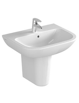S20 500mm Wide 1 Tap Hole White Cloakroom Basin