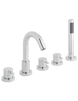Zoo Chrome 5 Hole Bath Shower Mixer Tap With Kit