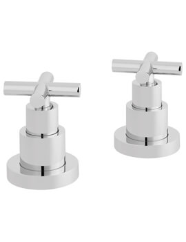 Elements Deck Mounted Pair Of Chrome Stop Valve