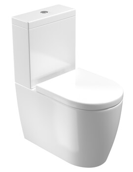Saneux Uni Gloss White Close Coupled WC Pan With Cistern - Image