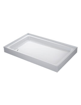 Flight 4 Upstand Rectangle Tray White With Waste
