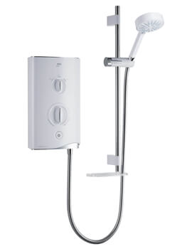 Sport Thermostatic Electric Shower 9.8 KW White And Chrome