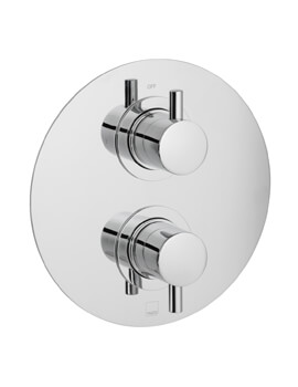 Celsius Round Concealed 1 outlet 2 Handle Chrome Thermostatic Shower Valve