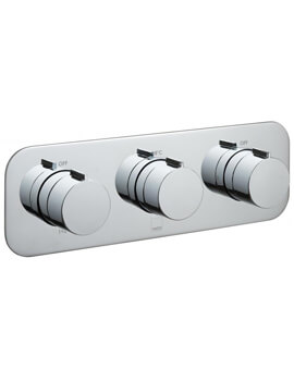 Altitude Horizontal 3 Outlet Concealed Chrome Thermostatic Valve