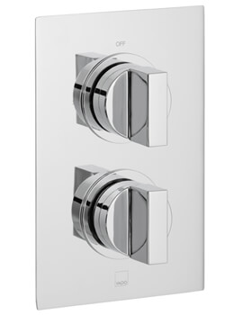 Notion Concealed 1 outlet 2 Handle Chrome Thermostatic Shower Valve