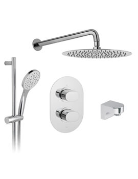Vado Life 2 Outlet Chrome Thermostatic Showering Package With Atmosphere Kit - Image