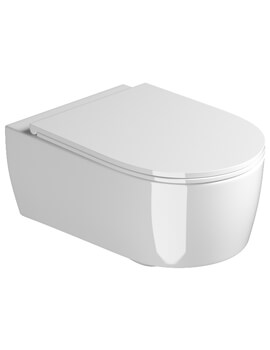 Austen Slim Wall Mounted Gloss White WC Pan