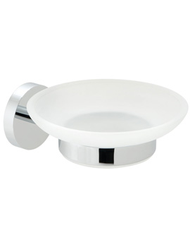 Spa Frosted Glass Soap Dish With Chrome Holder