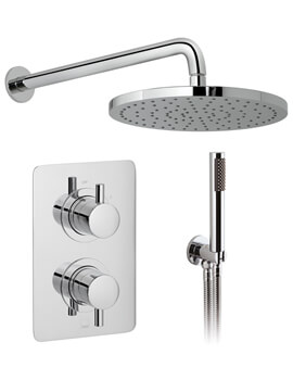 2 Outlet Chrome Thermostatic Shower Set