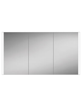 HiB Paragon 120 LED Illuminated Triple Door Aluminium Mirror Cabinet 1264 x 700mm