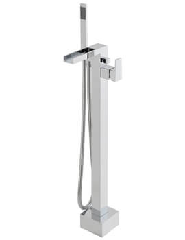 Synergie Floor Standing Chrome Bath Shower Mixer Tap With Kit