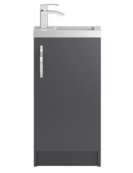 Hudson Reed Apollo Slimline 405 x 260mm Floor-Standing Compact Cabinet And Basin - Image