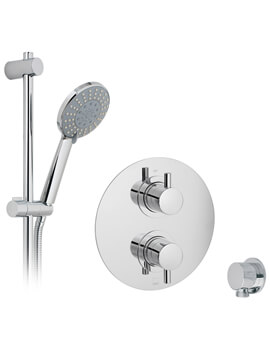Celsius 1 Outlet Chrome Thermostatic Shower Valve With Shower Kit