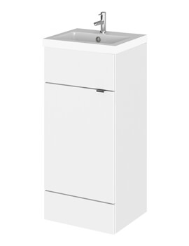 Hudson Reed Fusion 400mm Full Depth Floor-Standing Vanity Unit And Basin - Image