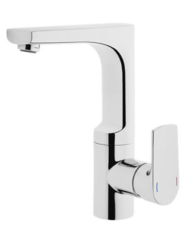 Sento Swivel Spout Chrome Basin Mixer Tap With Side Handle