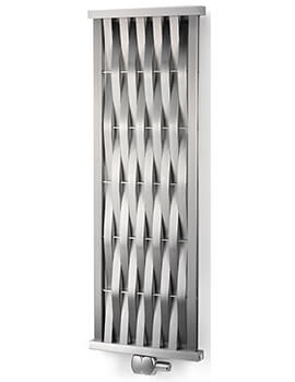 Aeon Wave Vertical Wall Mounted Stainless Steel Designer Radiator - Image