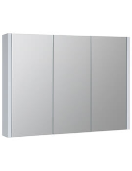 Kartell K-Vit Purity Triple Mirrored Door White Bathroom Cabinet 900mm - Image