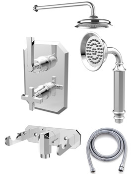 Saneux Cromwell Chrome Traditional Shower Pack - Image