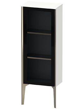 XViu Floor Standing 400mm Wide Semi Tall Cabinet With Mirror Door