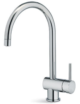 Newform X-T Single Lever Kitchen Sink Mixer Tap With Round And Tubular Swivel Spout