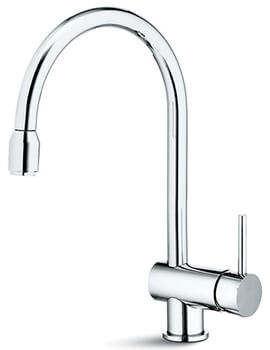 Newform X-T Single Lever Kitchen Sink Mixer Tap With Pull-Out Hand Shower - Image