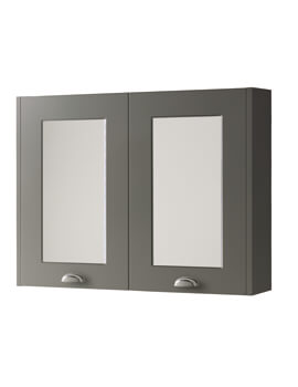 K-Vit Astley 790 x 595mm Double Door Mirror Cabinet
