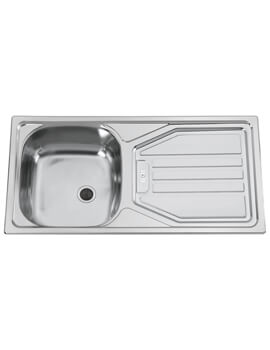 Spacesaver 860 x 435mm Single Bowl Kitchen Sink And Drainer