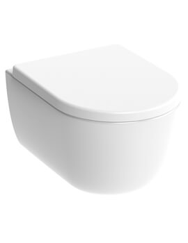 Saneux Austen Gloss White Rimless Wall Hung WC Pan - Image