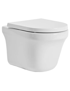 Aerial 495mm Comfort Height White Wall Hung Toilet With Soft Close Seat