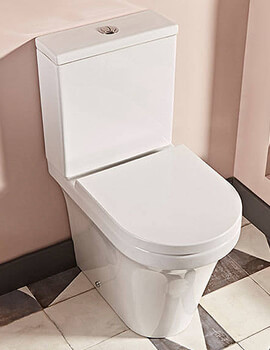 Aerial Comfort Height White Open Back Close Coupled WC