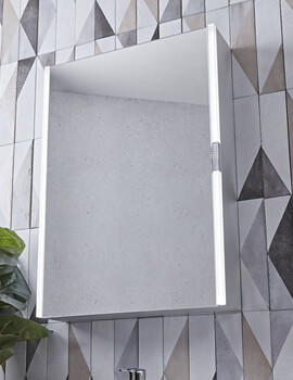Slide Minimalist 1 Door LED Illuminated 500 x 700mm Mirror Cabinet