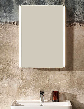 Stride Minimalist 1 Door LED Illuminated 490 x 650mm Mirror Cabinet