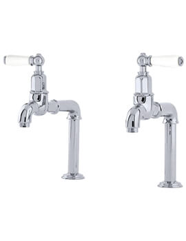 Perrin And Rowe Mayan Deck Mounted Kitchen Taps With Lever Handles - Image