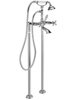 Tre Mercati Allora Floor Mounted Bath Shower Mixer Tap With Kit - Image