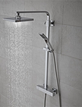 Zone Thermostatic Dual Function Chrome Shower System