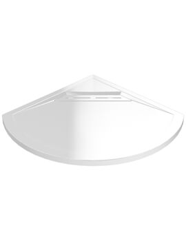 Kudos Connect2 Curved 910mm Acrylic Shower Tray White - Image