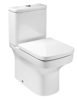 Roca Dama-N Close Coupled White Rimless Compact Toilet - Image