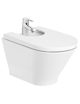 The Gap Round Wall Hung White Bidet With 1 Taphole