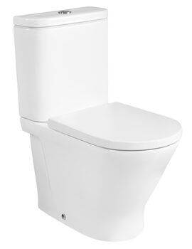 Roca The Gap Round Back-To-Wall Close Coupled White Rimless WC Pan And Cistern - Image